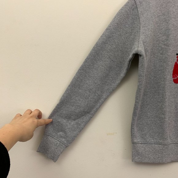 au jour le jour Sweatshirt Lip and Key Sequin Embellishment Women's Size 38 6 US - Picture 3 of 13